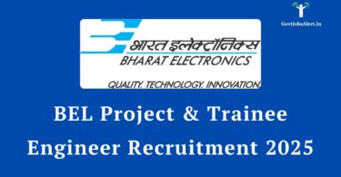 BEL Engineer Recruitment 2025