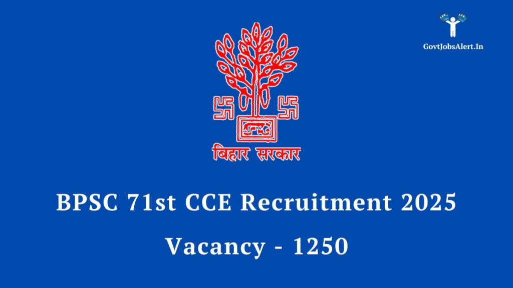 BPSC 71st CCE Recruitment 2025