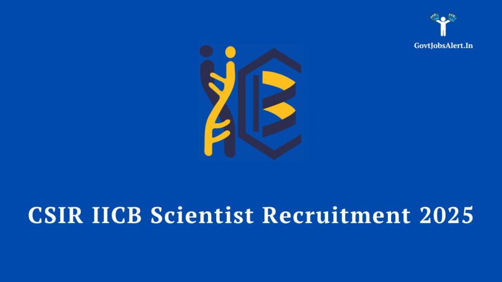 CSIR IICB Researcher Recruitment 2025