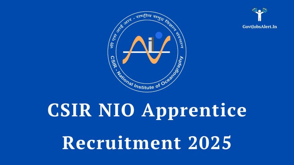 CSIR NIO Apprentice Recruitment 2025