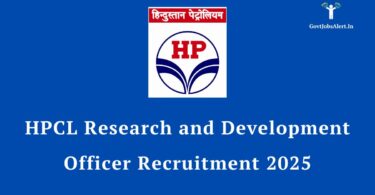 HPCL R&D Officer Recruitment 2025
