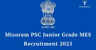 Mizoram MES vacancy 2025