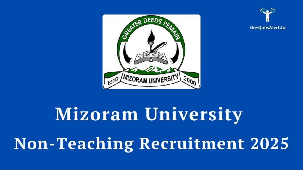 Mizoram University vacancy 2025
