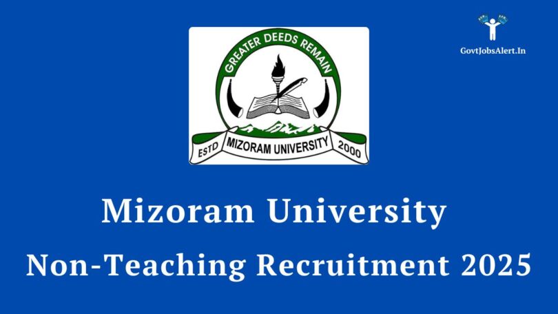 Mizoram University vacancy 2025