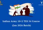 Indian Army TES 54 Recruitment 2026