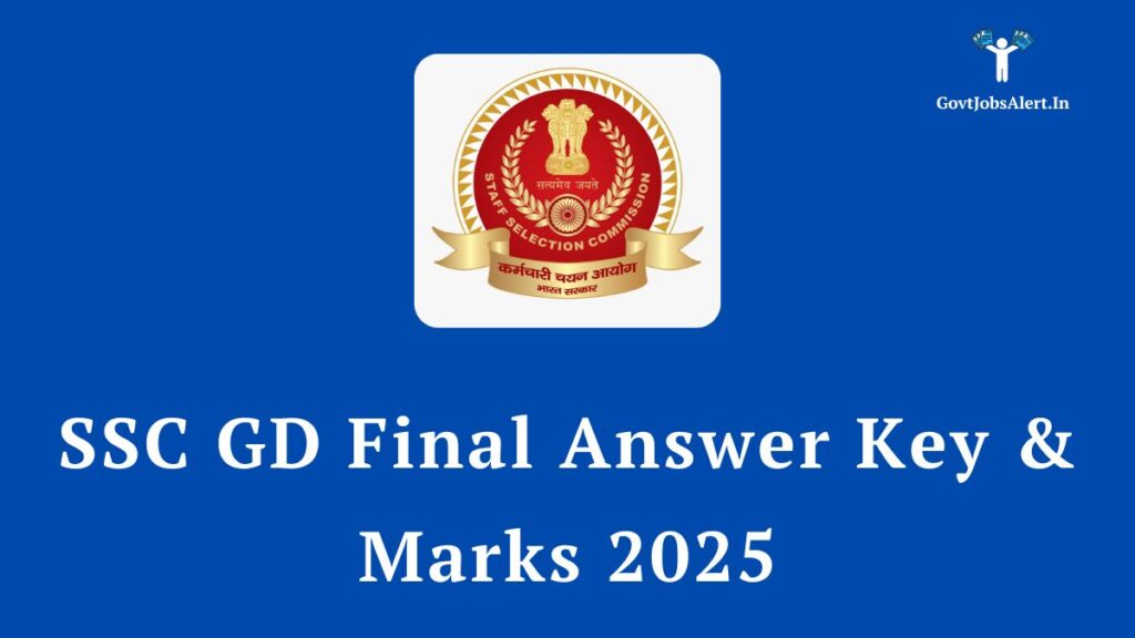 SSC GD Final Answer Key 2025